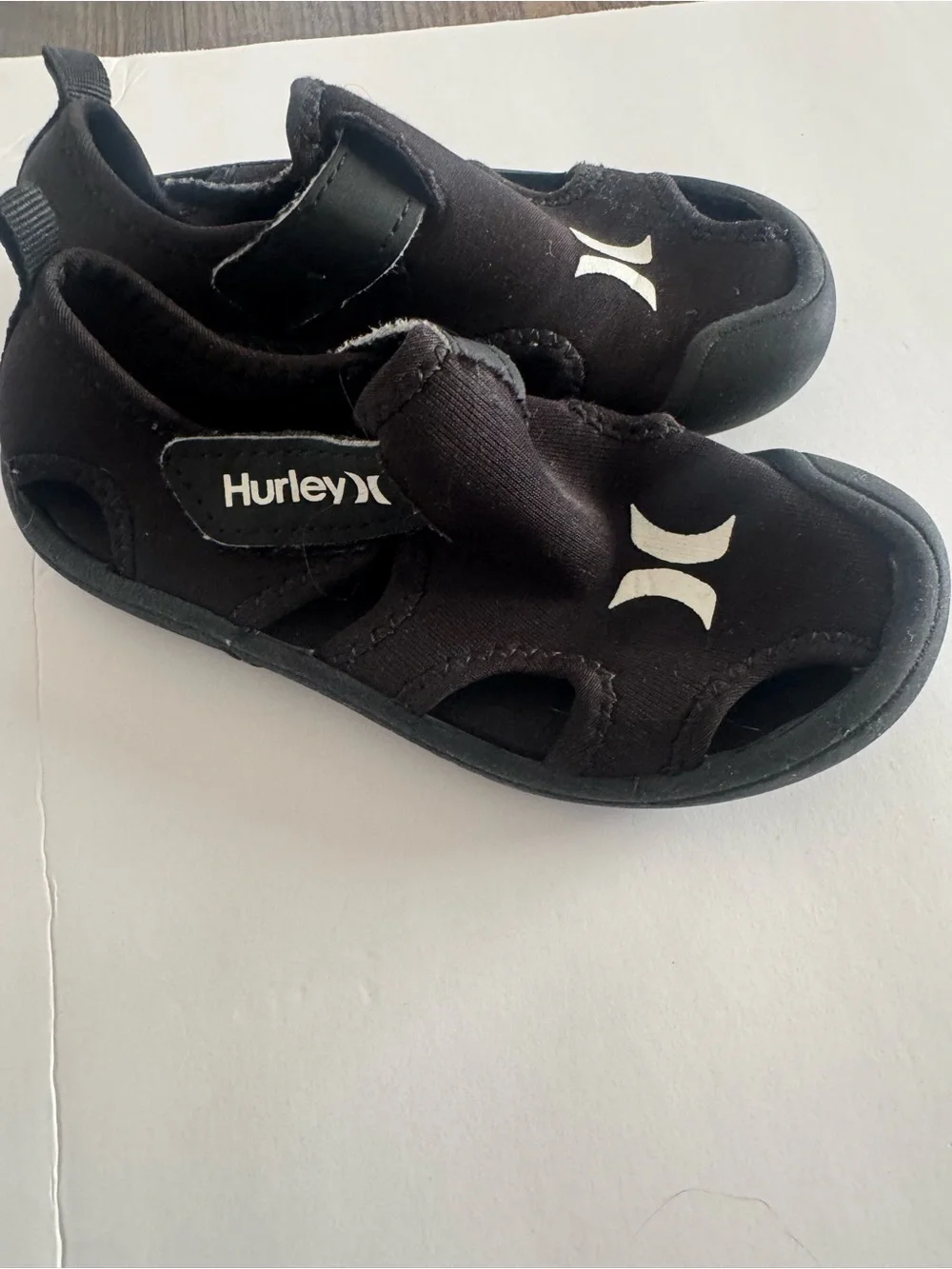 Hurley Kids Black Water Shoes with White Logo
